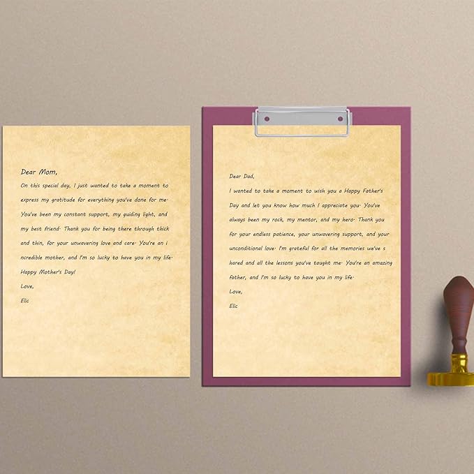 50 Thicker Stationery Vintage Antique Design Printing/Writing Papers 8.5 x 11 in, Christmas Stationery, Decorative Printer Paper for Invitation, Resume, Award, Diploma, Craft, Certificate (vintage 1)