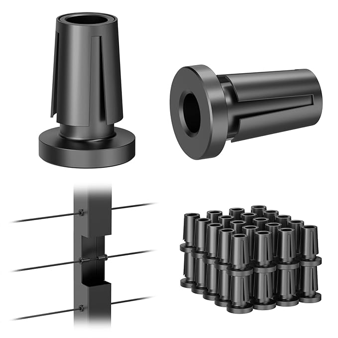 BLIKA Upgraded 40 Pack Stainless Steel Black Protector Sleeves for 1/8" 5/32" or 3/16" Deck Cable Railing, for Metal Posts, T316 Marine Grade, Cable Railing Protector Sleeves, Cable Railing Post Kits