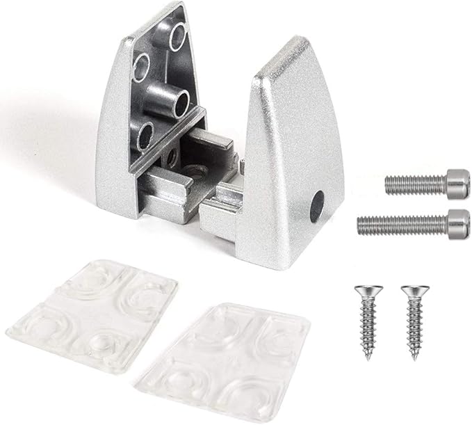 KSWLOR 20 PCS Office Desk Partition Support Bracket,Desk Divider Clamp Brackets Shelf Clip Clamp Holder Screen Clip Holders,Desk Privacy Screen Clips Clamps Sneeze Guard Bracket Support 0-1/2" Panel