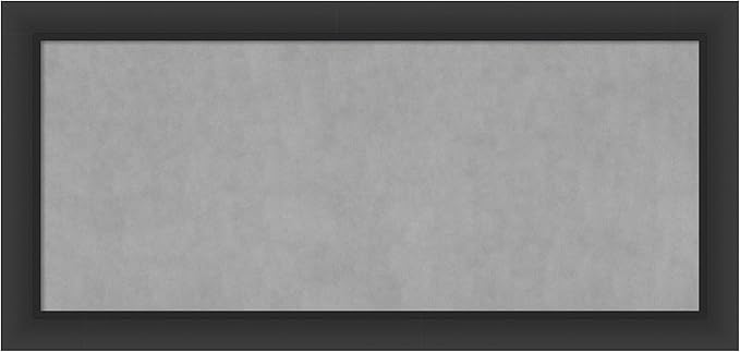 Amanti Art Black Framed Magnetic Board 25x53 Oversize Vision Board for use with Magnets, 100% Metal Sheet to Display Items as Office Decor or for Home Organization in mudroom, Kitchen or Kids Room