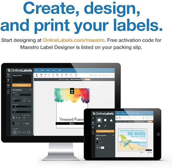 3.434 x 0.667 File Folder Labels - Pack of 15,000 Labels, 500 Sheets - Inkjet/Laser Printer - Online Labels