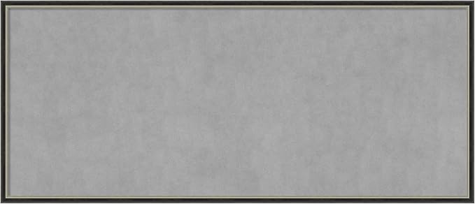 Amanti Art Black Framed Magnetic Board 21x49 Oversize Vision Board for use with Magnets, 100% Metal Sheet to Display Items as Office Decor or for Home Organization in mudroom, Kitchen or Kids Room