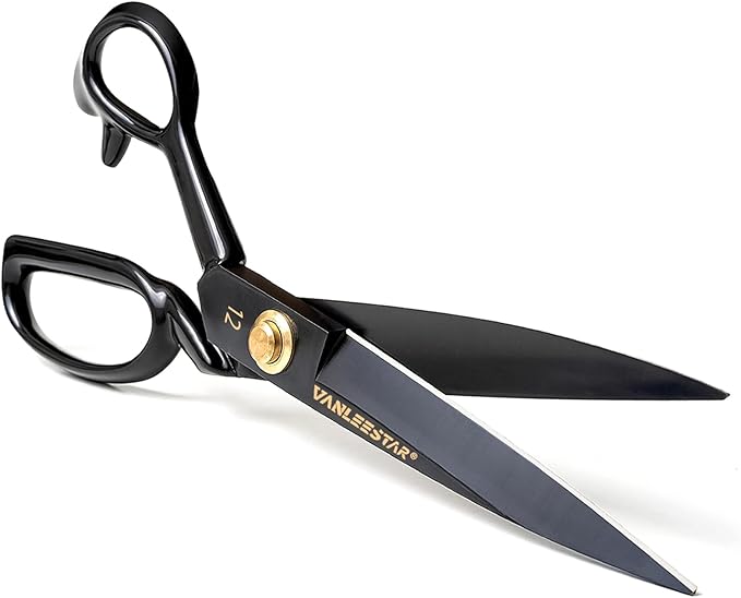 Sewing Scissors, 12 Inch Fabric Dressmaking Scissors Heavy Duty Shears Sharp Cutting for Crafting, Leather, Dressmaking, Tailoring, Raw Materials