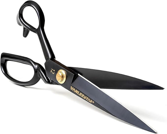 Sewing Scissors, 12 Inch Fabric Dressmaking Scissors Heavy Duty Shears Sharp Cutting for Crafting, Leather, Dressmaking, Tailoring, Raw Materials