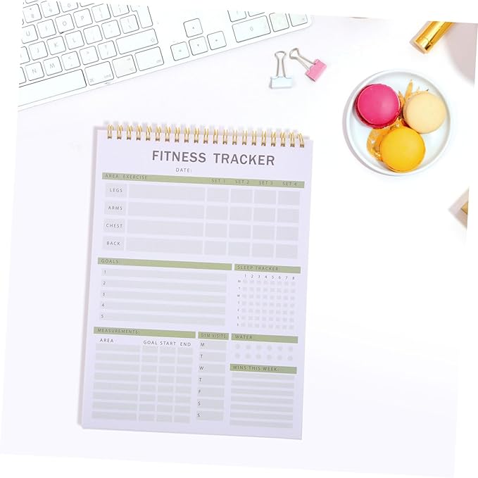 GALPADA Fitness Journal Notebook for Men and Women Workout Planner Detailed Tracking Calendar and Diet Tracker for Gym Training and Weight Loss Goals
