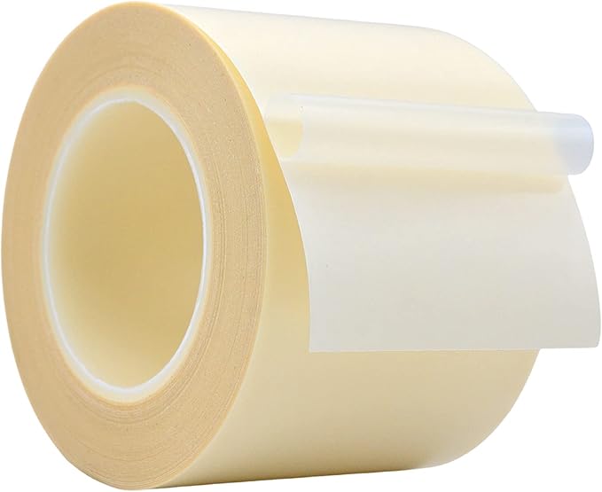 WOD SPT7A UHMW Polyethylene Transparent Film Slick Tape, 4 inch x 36 yd. Aggressive Adhesive - Ideal For Squeak Reduction, Drawers, and Bearings