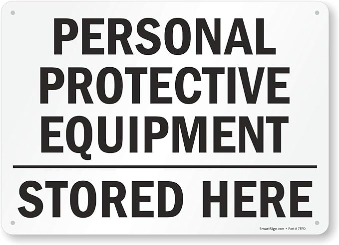 SmartSign "Personal Protective Equipment, Stored Here" Sign | 10" x 14" Plastic