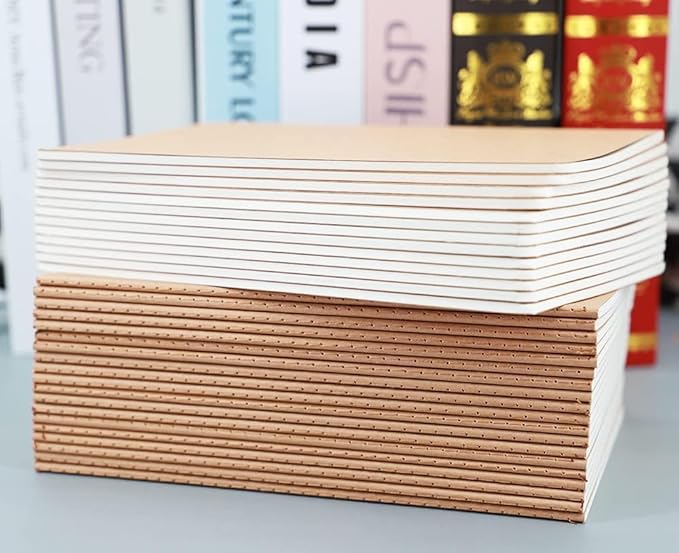 48 Pack Notebook Journals for Travelers, Students and Office, Writing Diary Subject Notebooks Planner with Thick Paper, 60 Pages, 30 Sheets, 8.3x5.5 inch, A5 Size, Travel Journal Set.(Lines)