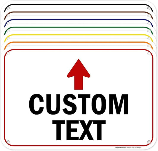 Custom Arrow,Custom Directional Sign, Up Arrow,12x18 Inches, 55 mil thick HDPE (high density polyethylene) Made in USA by My Sign Center