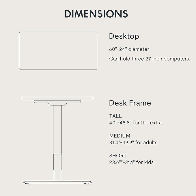 FLEXISPOT E6 3-Stage Dual Motor 60 x 24 Electric Standing Desk Sit Stand Up Desk, Holds 220 lbs, Adjustable Height w/Memory Presets, One-Piece Mahogany Desktop & Black Frame, Ships in 2 Boxes
