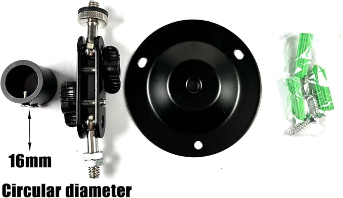 Laser Module Brackets 16mm (2-pack) - Black Alumina - 360 Adjustable Positioning Bracket