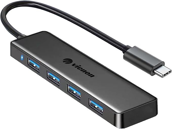 VIENON USB C Hub with 4 USB 3.0 Femal Ports, USB C Splitter USB Extender for C Port Laptop, iMac Pro, MacBook, iPad Pro, Dell, Acer, HP, ASUS, Printer, Camera,Keyborad, Mouse etc
