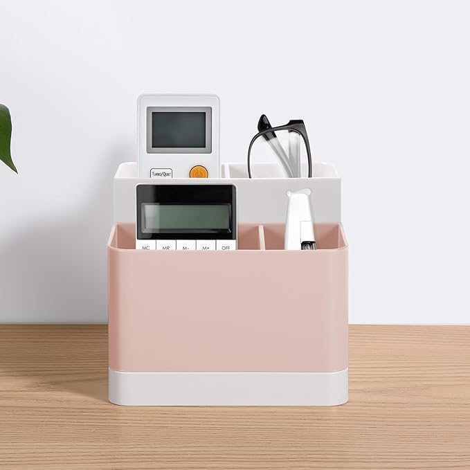 Poeland Desktop Storage Organizer Pencil Card Holder Box Container for Desk, Office Supplies, Vanity Table