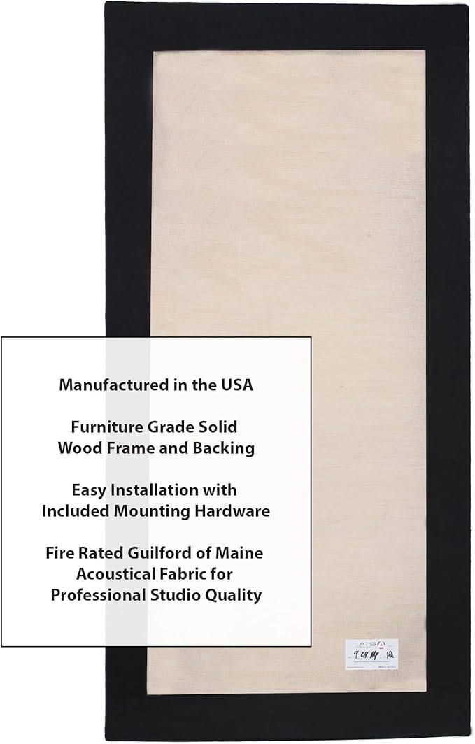 ATS Acoustics Home Office Residential Acoustic Treatment Room Kit Sound Absorbing Acoustic Panel 6 Pack for 50-100 Sq Ft (Pitch)