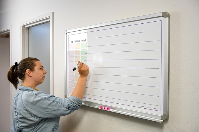 Do - Doing - Done List Whiteboard 48" x 36"