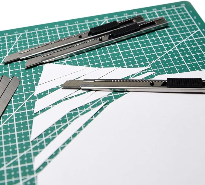 WEKOIL 9mm Snap Off Utility Knife 5 Pack High Hardness Retractable Box Cutters with Snap Off Blades,Art Craft Hobby Cutter 9mm Knife for Home Office Workstation