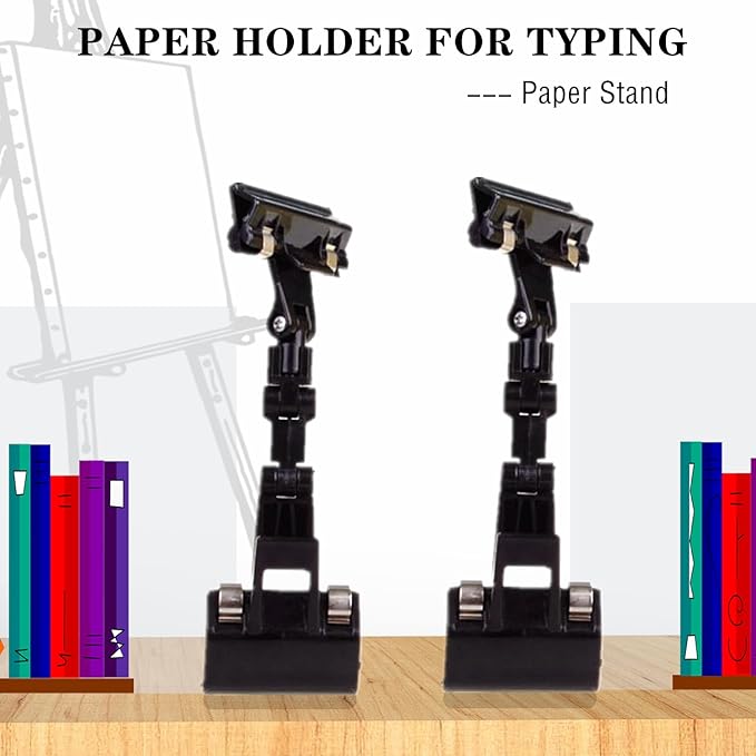 Adjustable Paper Holder Copy Holder,Flexible Rotating Clips,Handy Artist Supplies Holder Canvas Clamp,Proofing Folder Document Holder Computer Paper for Typing