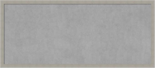 Amanti Art Grey Framed Magnetic Board 22x50 Oversize Vision Board for use with Magnets, 100% Metal Sheet to Display Items as Office Decor or for Home Organization in mudroom, Kitchen or Kids Room