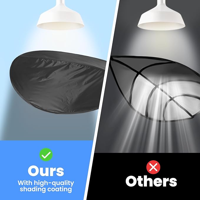 Adjustable Office Cubicle & Desk Shade – 55" Extra-Large Oval Design for Wider Coverage, Blocks Light and Distractions, Creates a Private and Comfortable Workspace