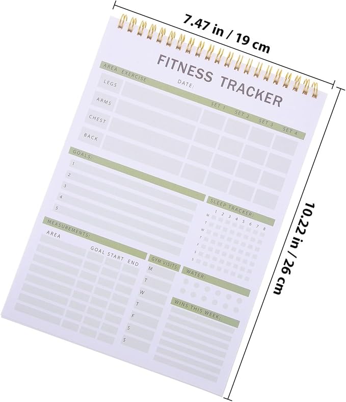 CIYODO Fitness Journal Notebook Workout Planner with Daily Training Schedule and Yearly Fitness Tracker for Exercise Planning and Progress Tracking