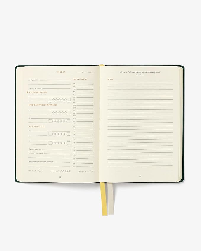 Intelligent Change - 3-Month Productivity Planner, Productivity Tools for Time-Management and Mindfulness, Daily To-Do List, A5 Undated Quarterly Planner (Green)