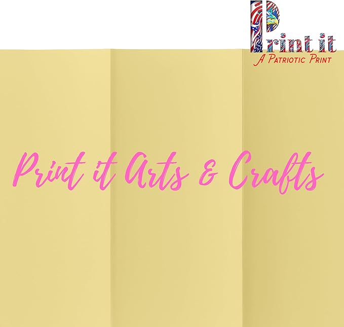 PrintIt Colors Multipurpose Paper, 20 lbs., 8.5" x 11", 500 Sheets/Ream – Premium Colored Copy Paper for Printing, School, and Office Use (Buff)