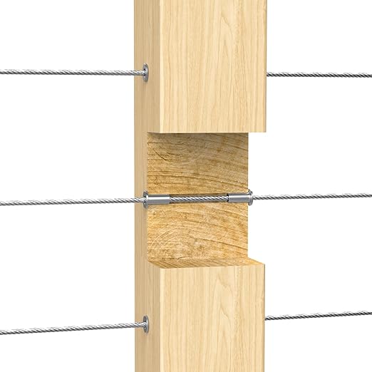 BLIKA 40 Pack Stainless Steel Protector Sleeves for 1/8" Deck Cable Railing, for Wood/Composite Posts, T316 Marine Grade, Cable Railing Protector Sleeves