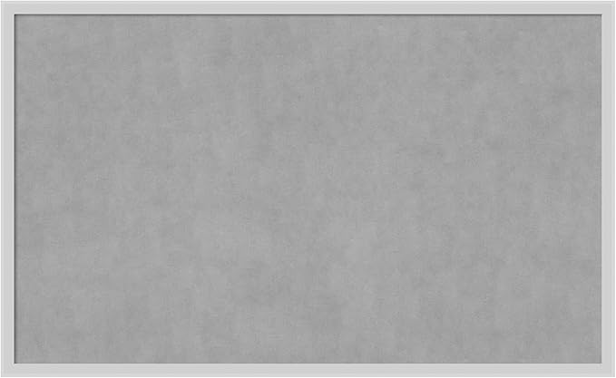 Amanti Art Silver Framed Magnetic Board 25x41 Large Vision Board for use with Magnets, 100% Metal Sheet to Display Items as Office Decor or for Home Organization in mudroom, Kitchen or Kids Room