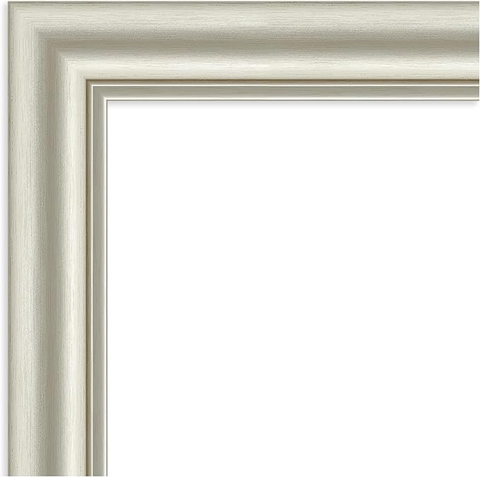 Amanti Art Silver Framed Magnetic Board 26x38 Large Vision Board for use with Magnets, 100% Metal Sheet to Display Items as Office Decor or for Home Organization in mudroom, Kitchen or Kids Room