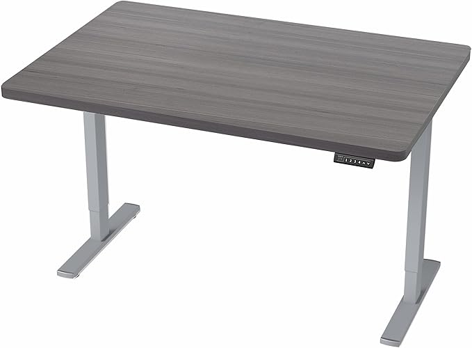 VIVO Electric 48 x 30 in Standing Desk, Memory Height Adjustment, 1B Series, Holds 220 lbs, One-Piece Dark Gray Top, Gray Frame, DESK-KIT-1G5G
