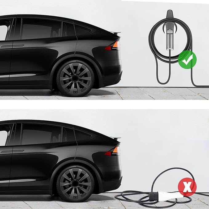 J&D EV Charger Holder for SAE J1772 Charger, EV Type 1 Plug Holder Wall Mount Charging Cable Organizer Wall Bracket Charger Holder for J1772 Connectors, Electric Car Charger Holster Dock