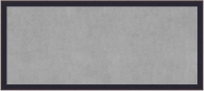 Amanti Art Black Framed Magnetic Board 23x51 Oversize Vision Board for use with Magnets, 100% Metal Sheet to Display Items as Office Decor or for Home Organization in mudroom, Kitchen or Kids Room