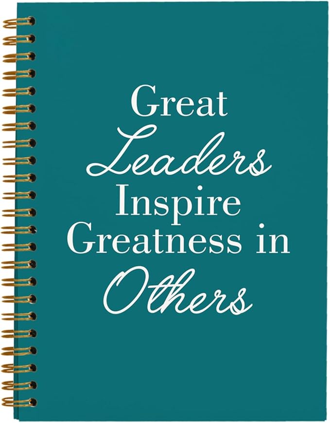 OXW Leadership Gifts Notebook Journal, Leader Gifts for Women Men, Meeting Notebook for Work, Thank You Gifts for Leader Boss Mentor Supervisor, Turquoise Spiral Notebook 5.5 x 8.3