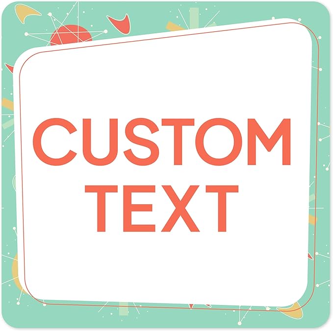 Custom Sign, Custom Street Sign, 11 Font Colors, 13 Font Styles, 4 Hole Options, 22 Sizes, 24x24 Inches, Rust Free DiBound, Fade Resistant, Made in USA by My Sign Center (Mid-Century Modern 2)