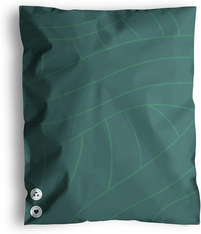 Poly Mailers 14.5 x 19 Inch - 100 pack Biodegradable Shipping Bags for Clothes and Large Items - Impack Self-Seal Waterproof Thick Mailing Envelope for Accessories & Clothing - Olive Leaf