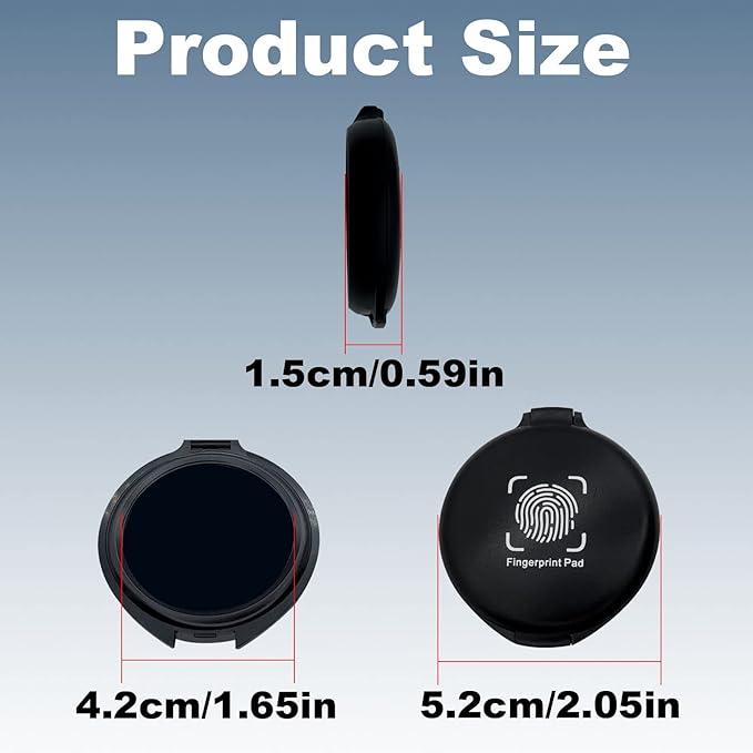 Fingerprint Ink Pad,Blue Thumbprint Ink Pad for Notary Supplies Portable Fingerprint Kit for Identification Security ID Fingerprint Cards Law Enforcement Fingerprint Stamp Ink Pad