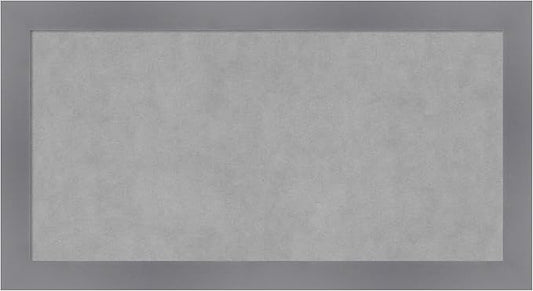 Amanti Art Grey Framed Magnetic Board 14x26 Small Vision Board for use with Magnets, 100% Metal Sheet to Display Items as Office Decor or for Home Organization in mudroom, Kitchen or Kids Room