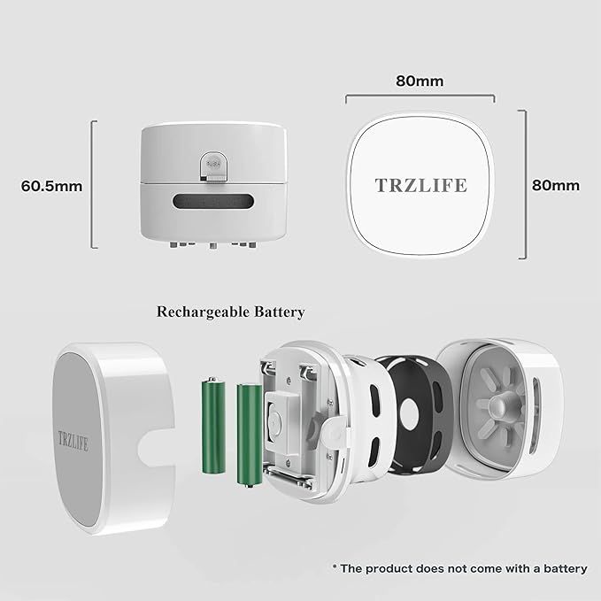 TRZLIFE Desk Vacuum Cleaner, Rechargeable and Durable Mini Desktop Vacuum with Bonus Accessories Desk Cleaner Sucks Tiny Items and Crumbs from Desktop Drawer Countertop Ideal as a Valentine's Day gift
