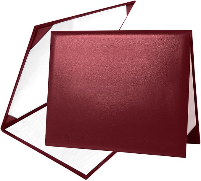 Diploma Cover 8.5” x11” Diploma Holder of Graduation Leatherette Padded Certificate（Tent Style),40-Pack