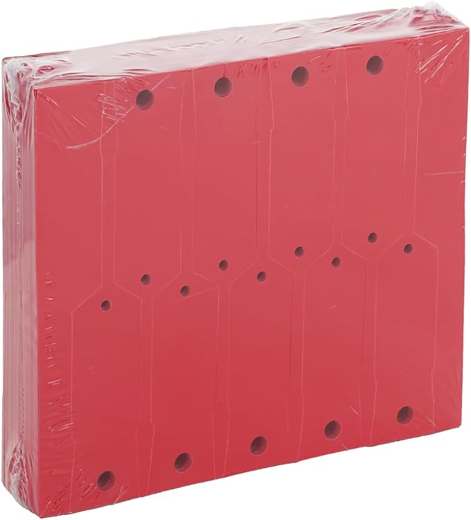 Self-Locking Arrow Key Tags - 1,000 Pcs (Red) | 4 1/2" x 3/4" Plastic ID Tags with Writable Surface for Organized Key Management