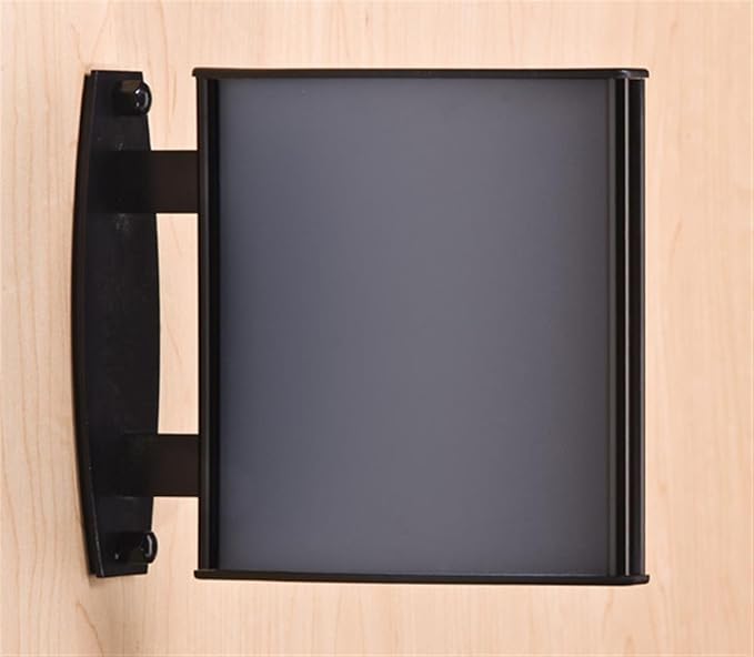 Set of 2 Office Signs for Wayfinding, Doors, Walls, and Ceilings (5.75" x 6"), Hardware Included, Black Aluminum