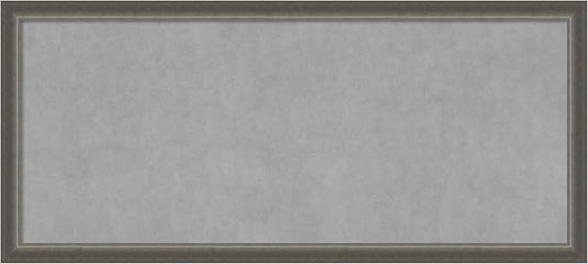 Amanti Art Silver Framed Magnetic Board 23x51 Oversize Vision Board for use with Magnets, 100% Metal Sheet to Display Items as Office Decor or for Home Organization in mudroom, Kitchen or Kids Room
