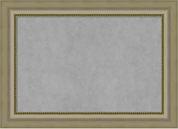 Amanti Art Silver Framed Magnetic Board 21x29 Medium Vision Board for use with Magnets, 100% Metal Sheet to Display Items as Office Decor or for Home Organization in mudroom, Kitchen or Kids Room