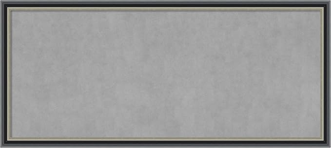 Amanti Art Black Framed Magnetic Board 23x51 Oversize Vision Board for use with Magnets, 100% Metal Sheet to Display Items as Office Decor or for Home Organization in mudroom, Kitchen or Kids Room