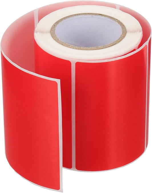 PATIKIL 2 x 3 Inch Rectangle Inventory Color Coding Labels 1 Roll, Square Self-Adhesive Inventory Label Stickers for Office Home Organization Name Tags, 250 Per Roll, Red