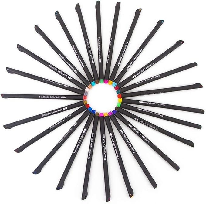 Yansanido 100 Pcs 100 Colors Fine Point Line Drawing Pens, 0.4mm of Pen Point for Painting, School and Office Supplies (100 colors)