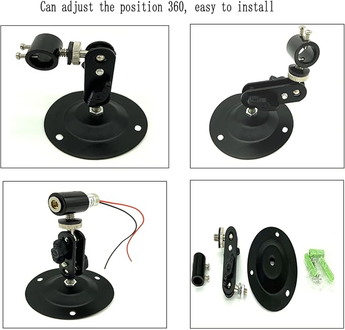 Laser Positioning Bracket Laser Module Fixing Bracket 360-degree Adjustable Positioning Bracket 12mm (12mm-2packs)