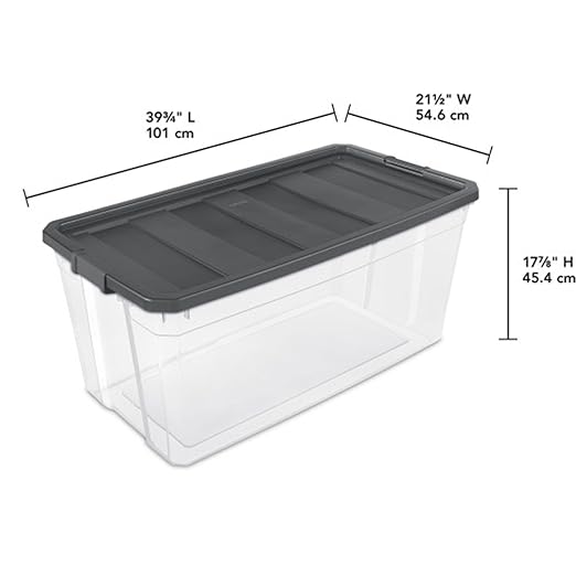 Sterilite 9-Pack Modular Stacker Box, Durable Clear Plastic Storage Bins with Latching Lids, 200 Quart - Stackable Organizing Container Boxes for Closet, Bathroom, and Office