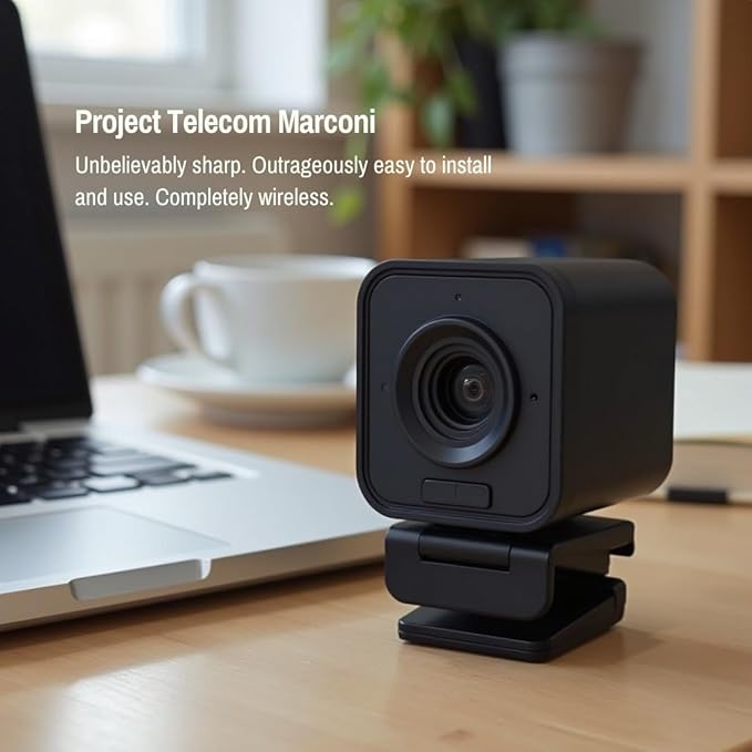 Project Telecom 1080p Wireless Webcam with Microphone – USB PC Camera for Laptop & Desktop Full HD Streaming Web Camera for Video Calls, Zoom, Remote Meetings – Plug & Play USB Web Cam
