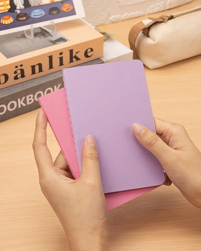 Lzerking Small Journal Mini Notebooks Bulk 36 Pack Pocket Notepads-Light Purple Cover 3.5 x 5.5 Inches, 30 Sheets/60 Pages, for Scrapbooking, Sketching, Christmas and Party gifts, and Doodling